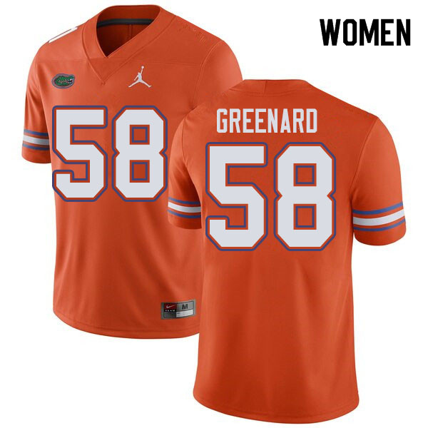 Jordan Brand Women #58 Jonathan Greenard Florida Gators College Football Jerseys Sale-Orange
